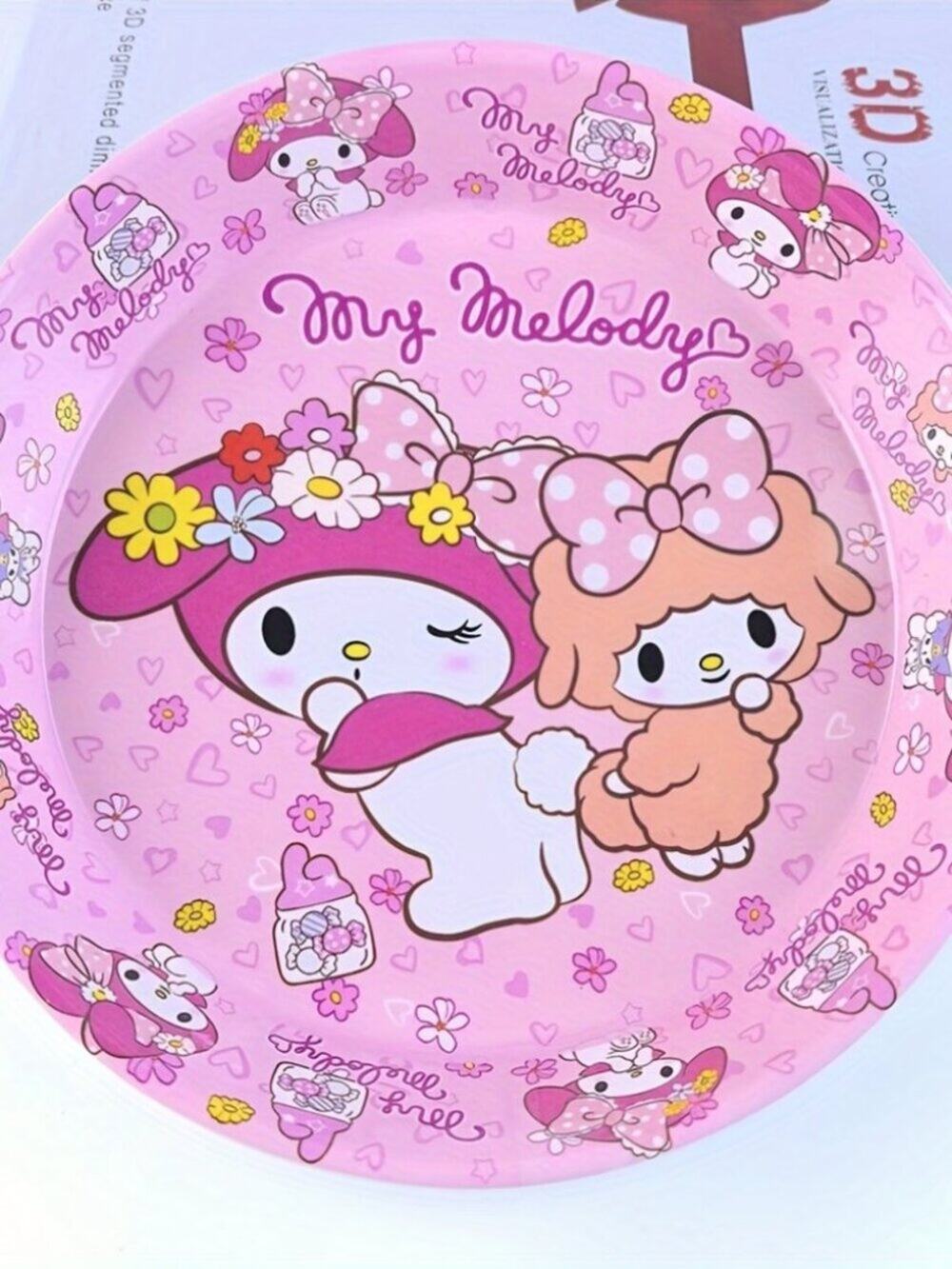 #MEL-1111 My Melody Shallow Melamine Fruit Bowl- 6 inches